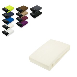 Frottee Spannbettlaken 200 x 220 cm Naturweiß