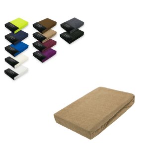 Frottee Spannbettlaken 200 x 220 cm Sand