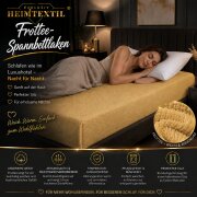 EXKLUSIV HEIMTEXTIL Frottee Spannbettlaken 200 x 220 cm Sand