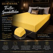 EXKLUSIV HEIMTEXTIL Frottee Spannbettlaken 140 - 160 x 200 cm Gelb