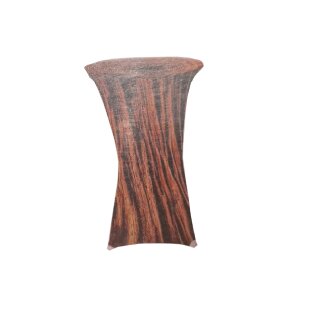 Stehtischhusse Stretch für Bistrotisch mit 4 Fußlaschen Motiv Ø 80-85x110-120 cm Baumstamm