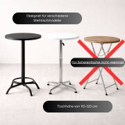 Stehtischhusse für Bistrotisch Motiv mit 4 verstärkten Fußlaschen elastisch Stretch OEKO-TEX zertifiziert  Ø 80-85x110-120 cm Baumstamm