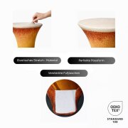 Stehtischhusse für Bistrotisch Motiv mit 4 verstärkten Fußlaschen elastisch Stretch OEKO-TEX zertifiziert  Ø 80-85x110-120 cm Bierglas