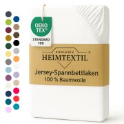 Jersey Spannbettlaken Premium  Marke 60 x 120 - 70 x 140 cm Weiß