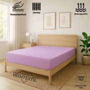 EXKLUSIV HEIMTEXTIL Jersey Spannbettlaken Premium 120 x 200 cm Rosa 100% Baumwolle Öko - Tex Zertifiziert Bed-Sheet Bettlaken Spannbetttuch Topper Leinentuch
