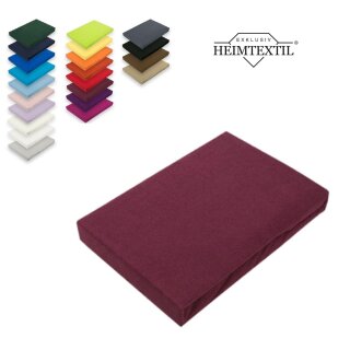 Jersey Spannbettlaken Premium  Marke 140 - 160 x 200 cm Bordeaux