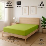 Jersey Spannbettlaken Premium  Marke 200 x 220 cm Apfelgrün