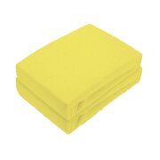 Frottee Spannbettlaken Doppelpack 200 x 220 cm Gelb