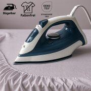 EXKLUSIV HEIMTEXTIL Marke Jersey Spannbettlaken 140 x 200 cm Flieder 100% Baumwolle Öko - Tex Zertifiziert Bed-Sheet Bettlaken Spannbetttuch Topper Leinentuch