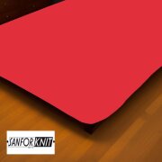 Marke Jersey Spannbettlaken 180 - 200 x 200 cm Rot