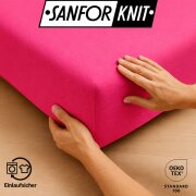 EXKLUSIV HEIMTEXTIL Marke Jersey Spannbettlaken 90 x 200 cm Pink 100% Baumwolle Öko - Tex Zertifiziert Bed-Sheet Bettlaken Spannbetttuch Topper Leinentuch