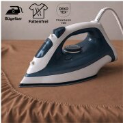 EXKLUSIV HEIMTEXTIL Jersey Spannbettlaken Premium 200 x 220 cm Nougat 100% Baumwolle Öko - Tex Zertifiziert Bed-Sheet Bettlaken Spannbetttuch Topper Leinentuch