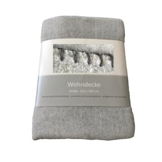 Kuscheldecke Wohndecke 150 x 200 cm Silber 