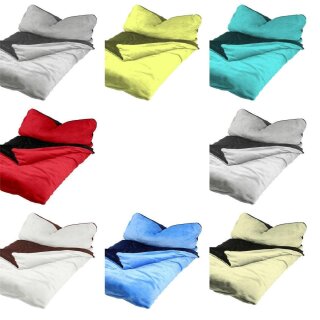 Winter Wende Bettwäsche 2 teilig Cashmere Touch Reißverschluss 135 x200 cm + 80 x80 cm Anthrazit/Creme