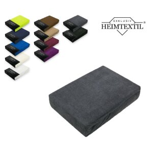 Frottee Spannbettlaken Rundumgummizug Marke 200 x 220 cm Anthrazit