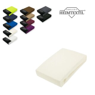 Frottee Spannbettlaken Rundumgummizug Marke 200 x 220 cm Naturweiß