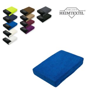 Frottee Spannbettlaken Rundumgummizug Marke 200 x 220 cm Royalblau