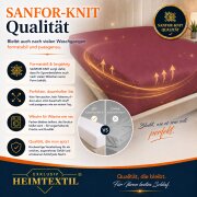 EXKLUSIV HEIMTEXTIL Jersey Spannbettlaken Deluxe 120 x 200 cm Bordeaux 160 GSM, 100% Baumwolle Öko - Tex Zertifiziert Bed-Sheet Bettlaken Spannbetttuch Topper Leinentuch