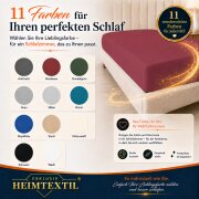 EXKLUSIV HEIMTEXTIL Jersey Spannbettlaken Deluxe 120 x 200 cm Bordeaux 160 GSM, 100% Baumwolle Öko - Tex Zertifiziert Bed-Sheet Bettlaken Spannbetttuch Topper Leinentuch