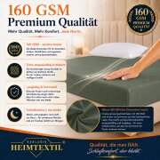 EXKLUSIV HEIMTEXTIL Jersey Spannbettlaken Deluxe 120 x 200 cm Dunkelgrün 160 GSM, 100% Baumwolle Öko - Tex Zertifiziert Bed-Sheet Bettlaken Spannbetttuch Topper Leinentuch