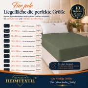 EXKLUSIV HEIMTEXTIL Jersey Spannbettlaken Deluxe 120 x 200 cm Dunkelgrün 160 GSM, 100% Baumwolle Öko - Tex Zertifiziert Bed-Sheet Bettlaken Spannbetttuch Topper Leinentuch