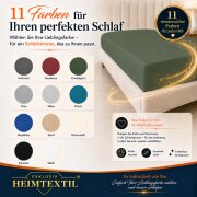 EXKLUSIV HEIMTEXTIL Jersey Spannbettlaken Deluxe 120 x 200 cm Dunkelgrün 160 GSM, 100% Baumwolle Öko - Tex Zertifiziert Bed-Sheet Bettlaken Spannbetttuch Topper Leinentuch