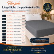 Jersey Spannbettlaken Deluxe 200 x 220 cm Anthrazit