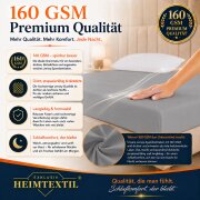 Jersey Spannbettlaken Deluxe 200 x 220 cm Grau