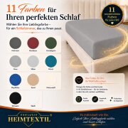 Jersey Spannbettlaken Deluxe 200 x 220 cm Grau