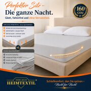 Jersey Spannbettlaken Deluxe 200 x 220 cm Silber