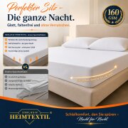 Jersey Spannbettlaken Deluxe 200 x 220 cm Weiss