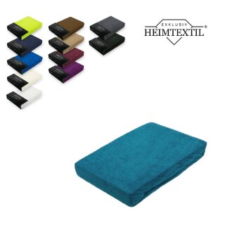 Frottee Spannbettlaken Premium Marke 90 - 100 x 200 cm Petrol
