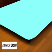 Microfaser Spannbettlaken  180 - 200 x 200-220 cm + 40 cm Aqua