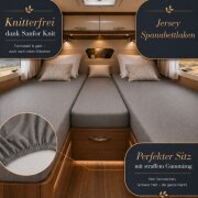 EXKLUSIV HEIMTEXTIL Jersey Spannbettlaken Set Wohnmobil Grau
