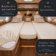 EXKLUSIV HEIMTEXTIL Jersey Spannbettlaken Set Wohnmobil Naturweiß