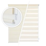 Vario Doppelrollo + Klemm & Klickhalter 100 x 160  cm Beige