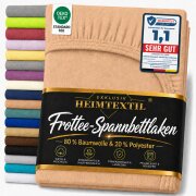 EXKLUSIV HEIMTEXTIL Frottee Spannbettlaken 120 x 200 cm...