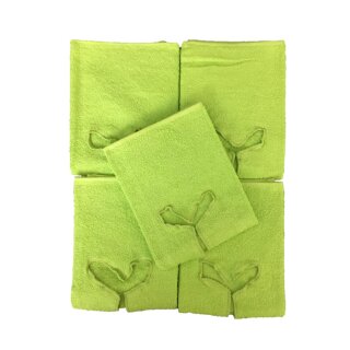 Handtuch mit Nasenschlitz für Massageliege 5 Stück Apfelgrün
