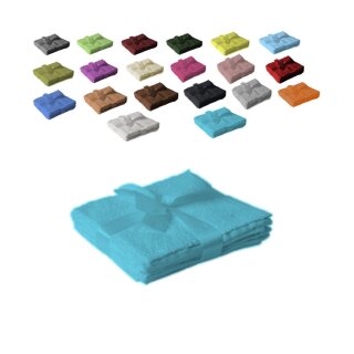 Seiftuch 4er Set 30 x 30 cm Türkis