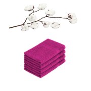 Gästehandtuch 4er Set 30 x 50 cm Pink