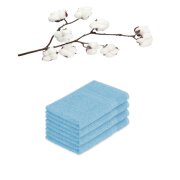 Gästehandtuch 4er Set 30 x 50 cm Hellblau