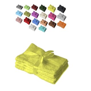 Handtuch 4er Set 50 x 100 cm Gelb