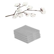 Handtuch 4er Set 50 x 100 cm Silber