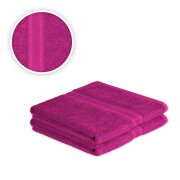 Badetuch 2er Set 100 x 150 cm Pink