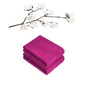 Badetuch 2er Set 100 x 150 cm Pink