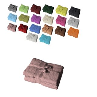 Badetuch 2er Set 100 x 150 cm Rosa
