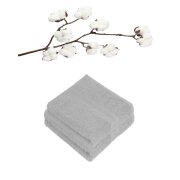 Saunatuch 2er Set 80 x 200 cm Silber