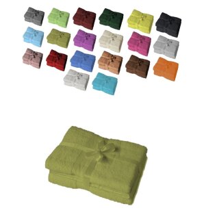 Saunatuch 2er Set 80 x 200 cm Kiwi