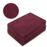 Frottee Spannbettlaken Rundumgummizug Marke Doppelpack 90 x 200 cm Bordeaux