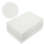 Frottee Spannbettlaken Rundumgummizug Marke Doppelpack 90 x 200 cm Weiss